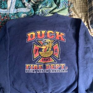 Dark blue crew neck sweatshirt